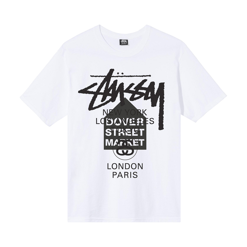 Stussy x Dover Street Market World Tour T-Shirt 'White' | GOAT