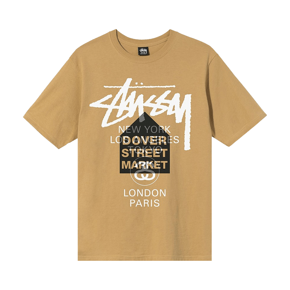 Buy Stussy x Dover Street Market World Tour T-Shirt 'Khaki