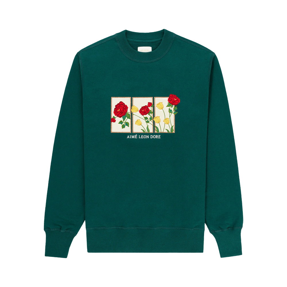 Buy Aimé Leon Dore Floral Motif Crewneck Sweatshirt 'Botanical