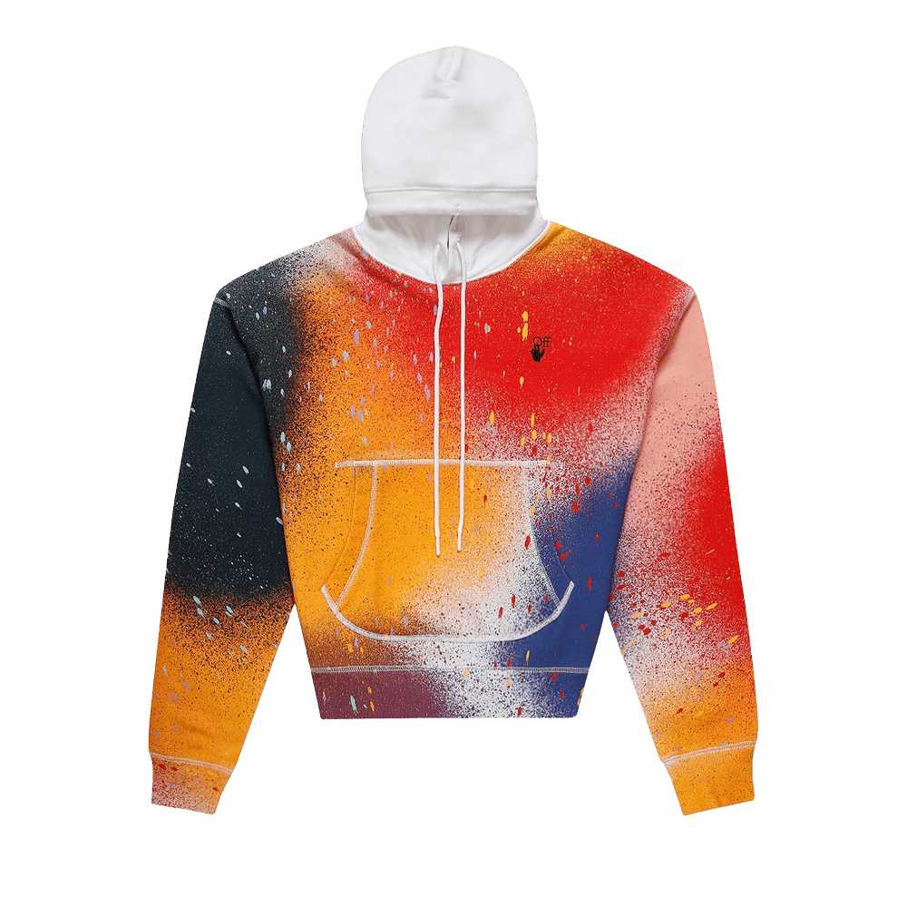 Buy Off-White x Katsu Spray Paint Over Flatlock Hoodie 'Multicolor 