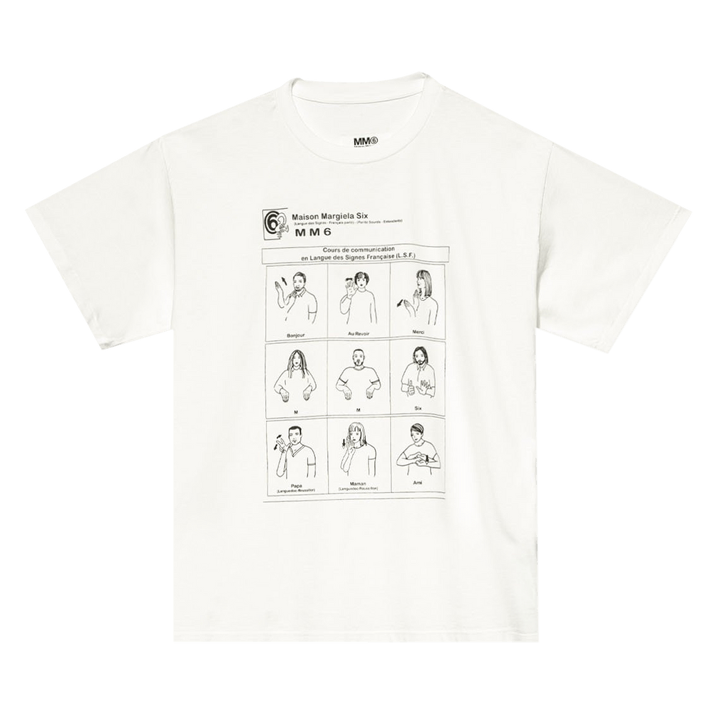 Buy MM6 Maison Margiela Sign Language T-Shirt 'White' - S52GC0213