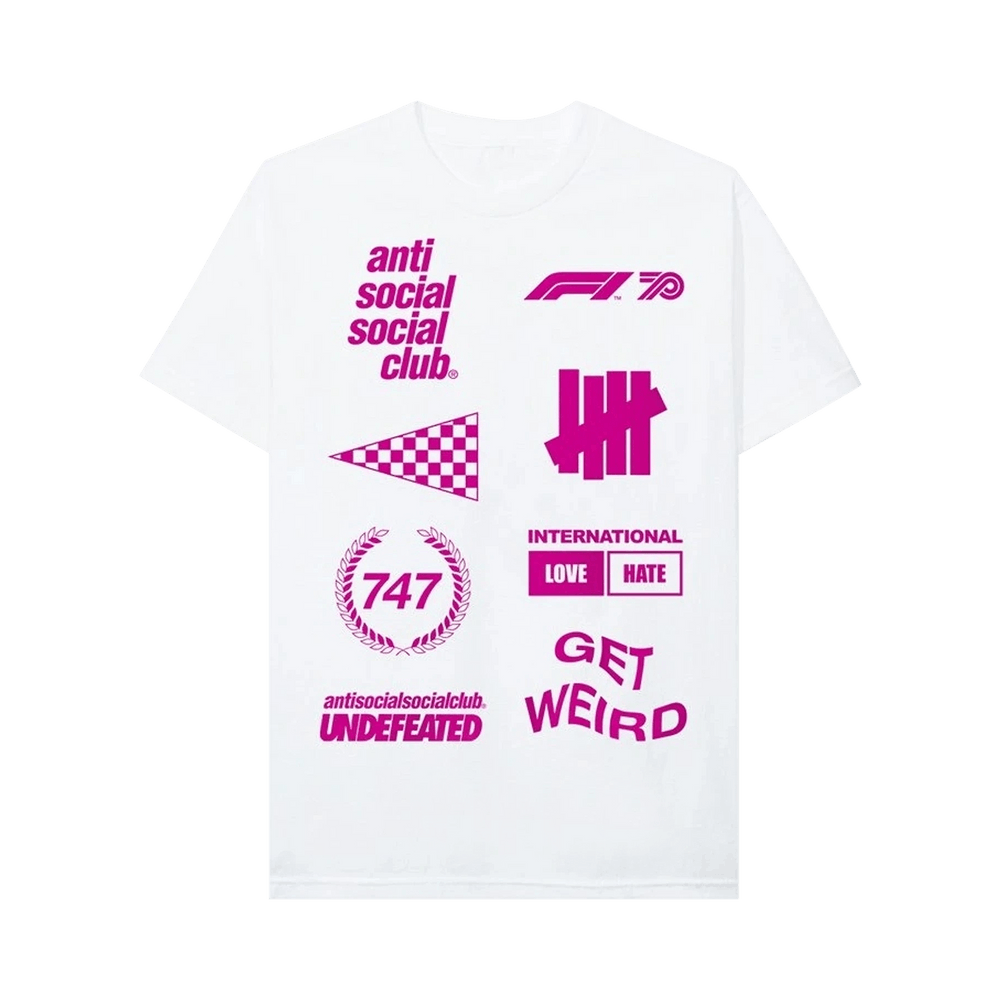Buy Anti Social Social Club x UNDFTD x F1 Tee 'White' - 0657