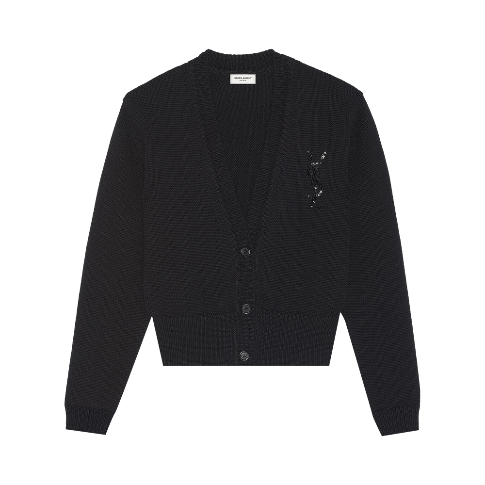Buy Saint Laurent Cardigan Sweater 'Noir' - 670116 Y75FV 1001 