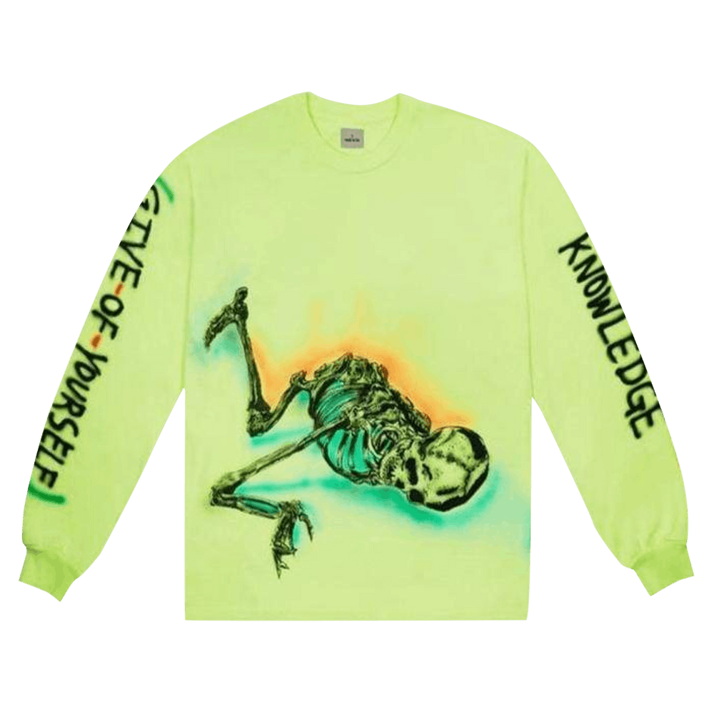 Buy Kanye West x Wes Lang Skeleton Long-Sleeve T-Shirt 'Green