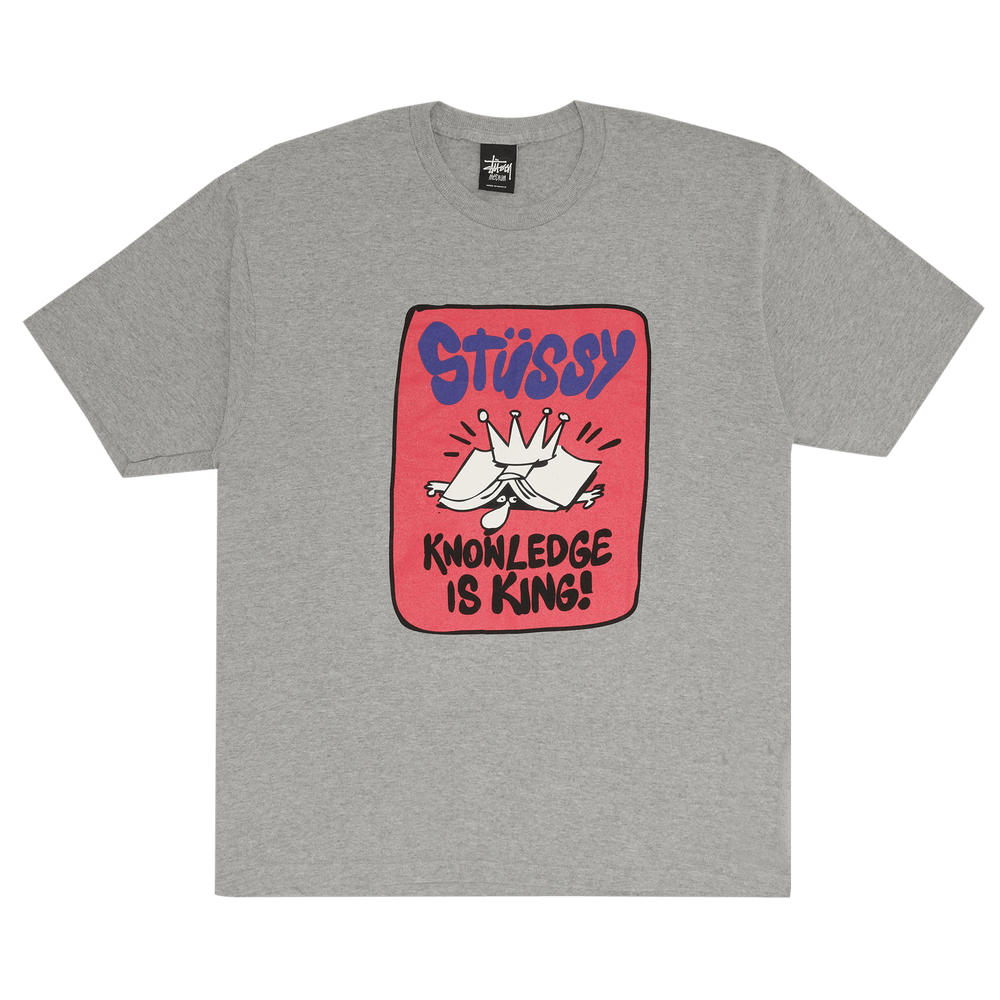 Buy Stussy Knowledge Is King Tee 'Grey' - 0535 100000103KIKT GREY