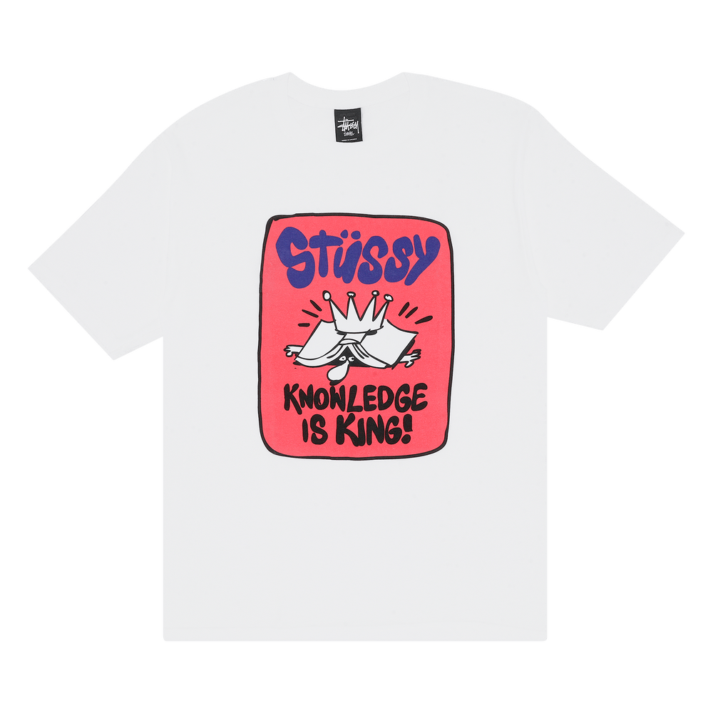 Buy Stussy Knowledge Is King Tee 'White' - 0535