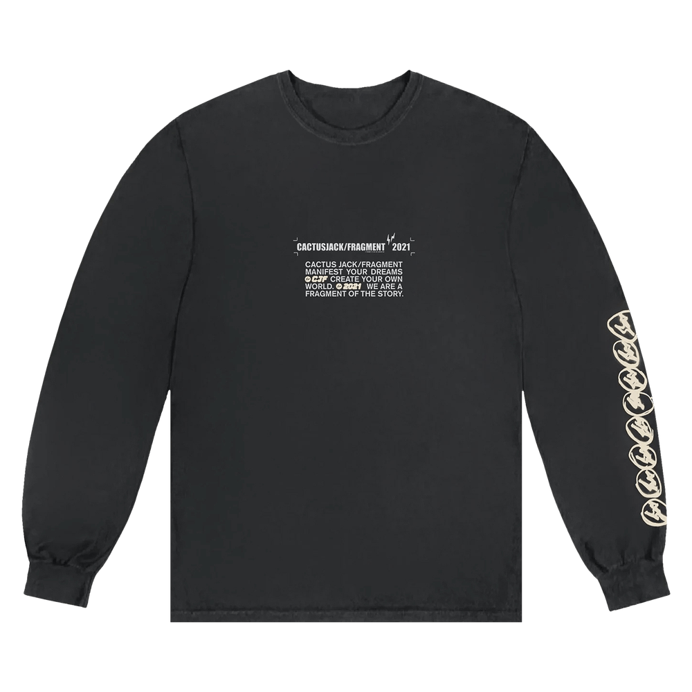 Travis Scott Cactus Jack x Fragment Create T-shirt 'Black' (2021)