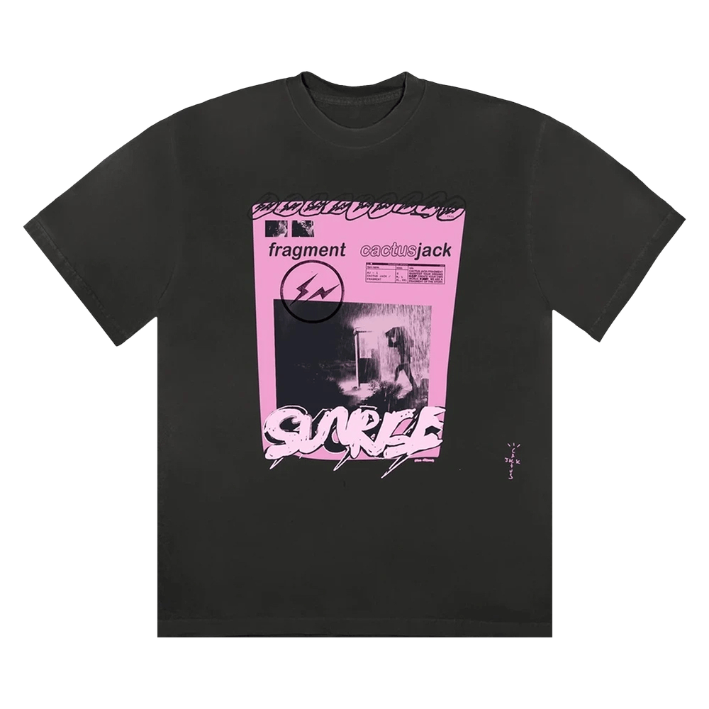 Travis Scott Cactus Jack for Fragment Pink Sunrise T-Shirt, L / New