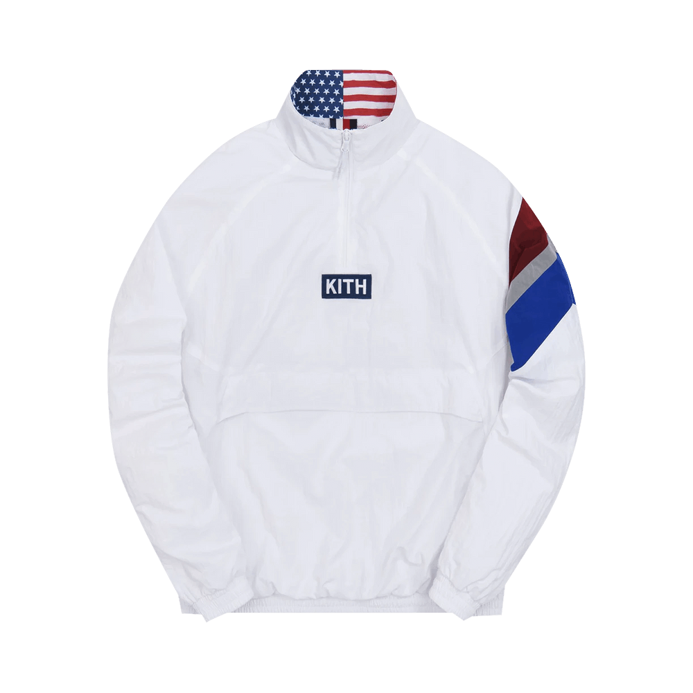 Buy Kith USA Olympics 1/4 Zip Track Jacket 'White' - 0725