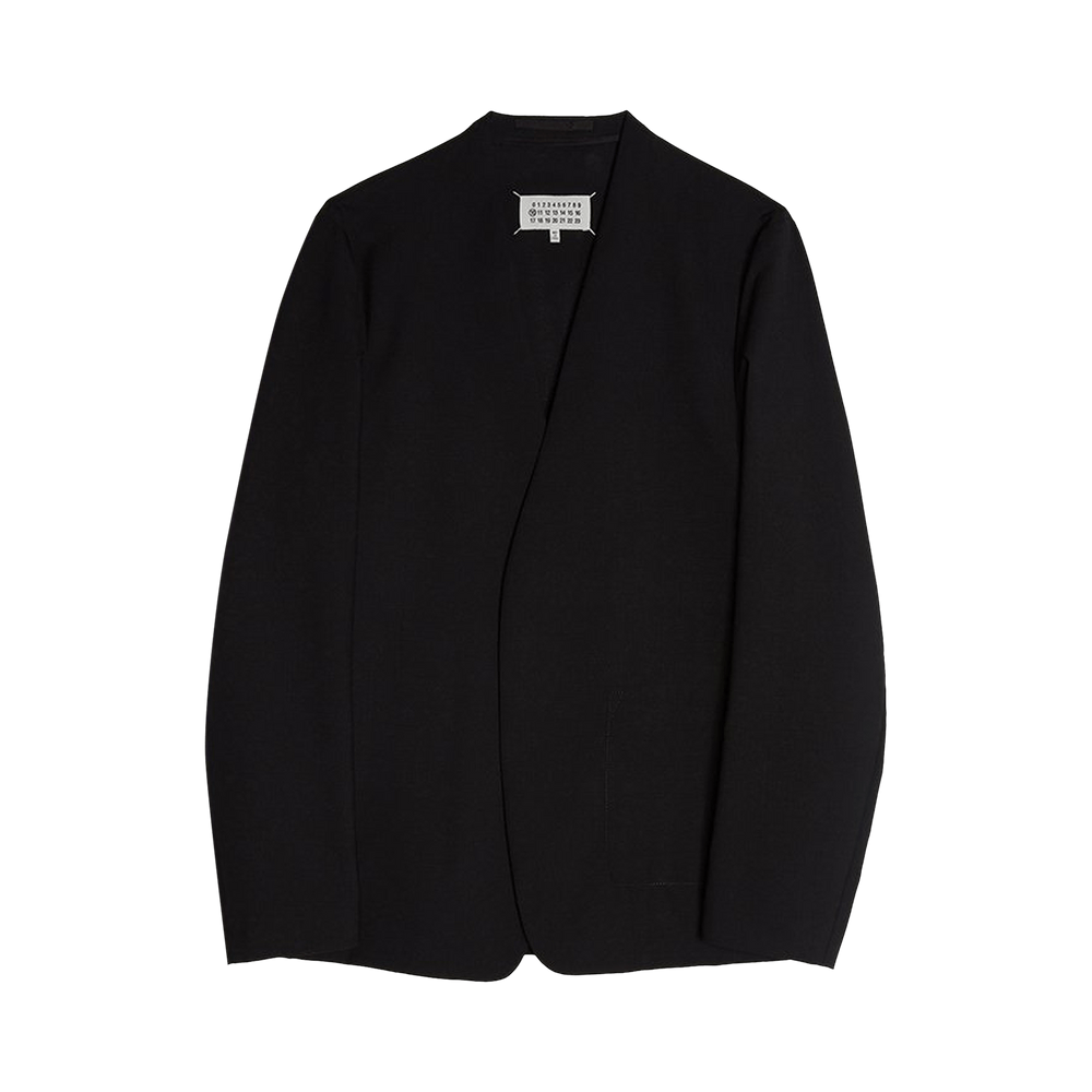 Buy Maison Margiela Collarless Jacket 'Black' - S50BN0447 Buy Maison Margiela Collarless Jacket 'Black' - S50BN0447
