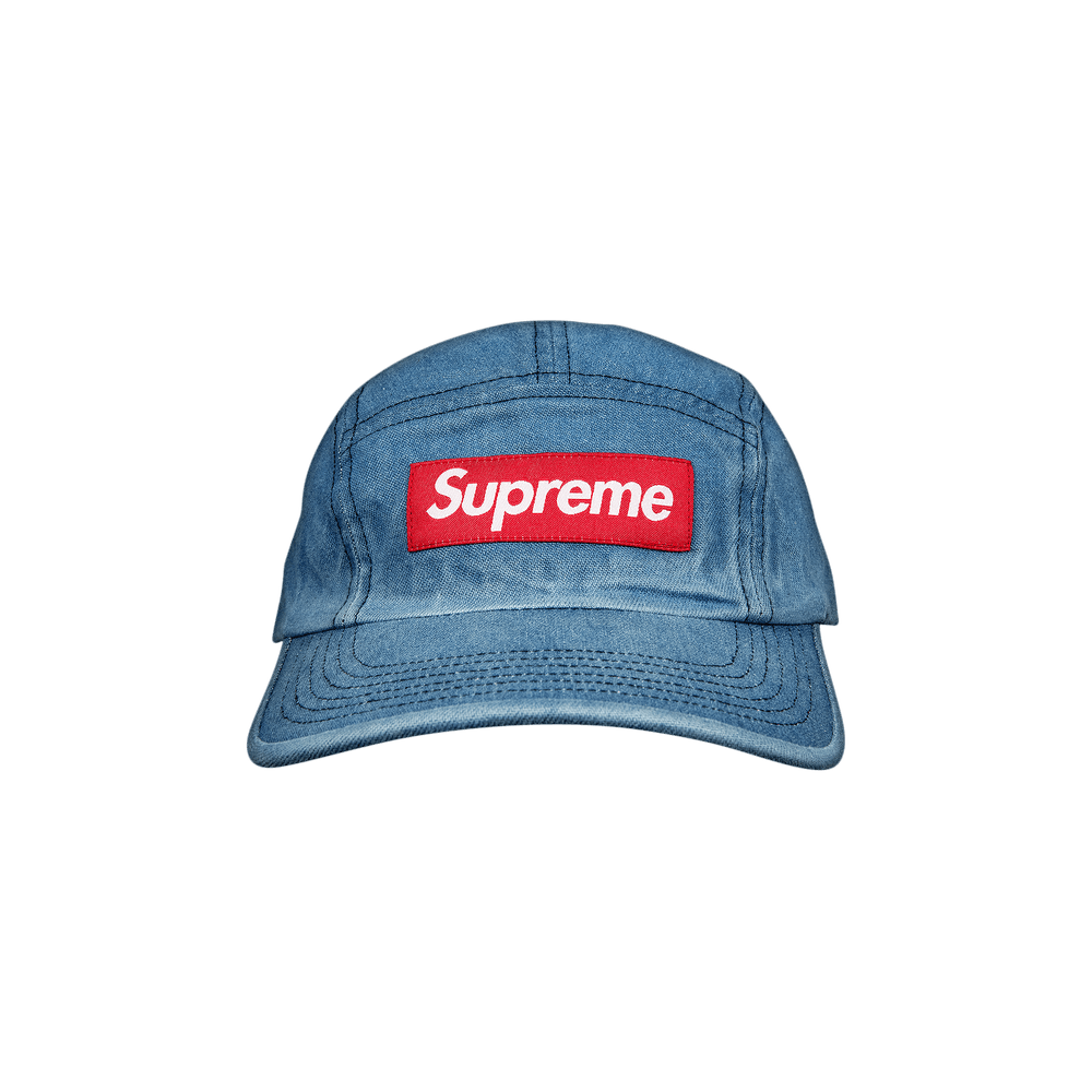 Buy Supreme Washed Chino Twill Camp Cap 'Denim' - FW21H90