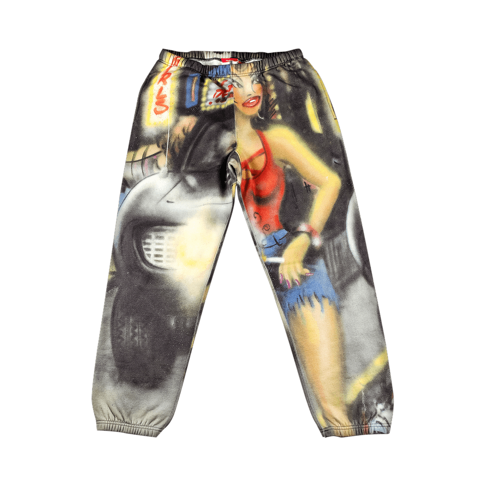 Pink shop supreme sweatpants