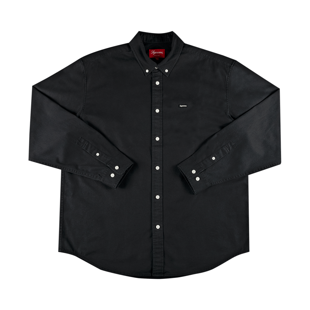 Buy Supreme Small Box Twill Shirt 'Black' - FW21S30 BLACK | GOAT