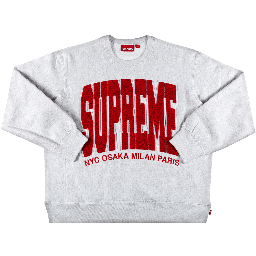 Supreme Red Supreme Graffiti Crewneck Sweater - Gem