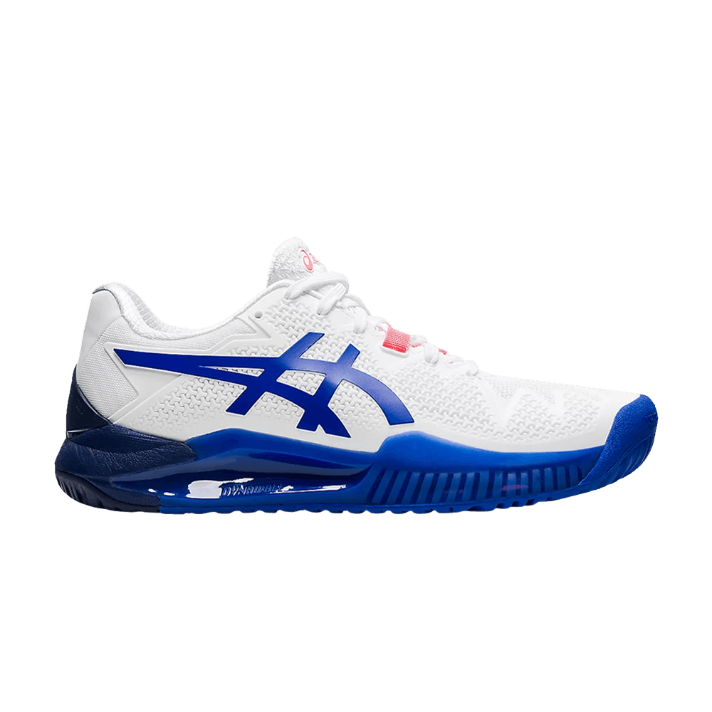 Asics Wmns Gel Resolution 8 Wide 'White Lapis Lazuli Blue'