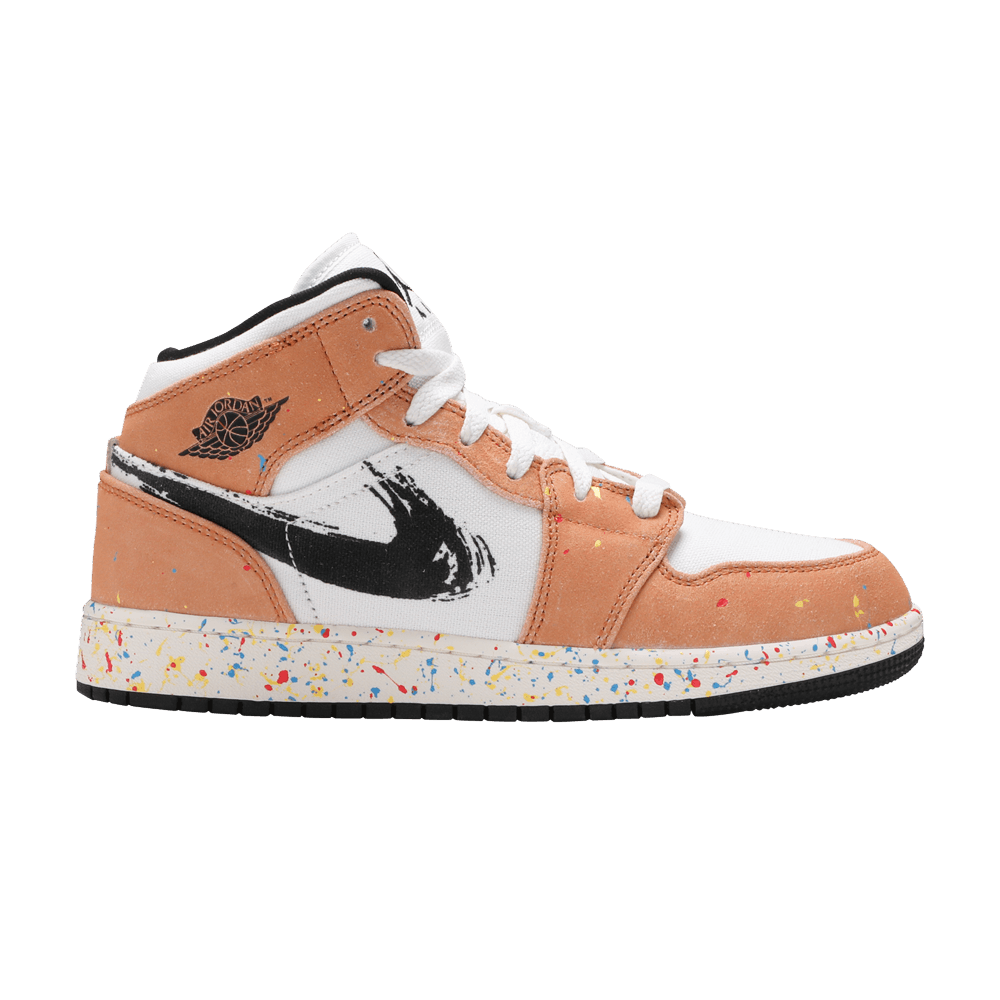 Buy Air Jordan 1 Mid SE GS Brushstroke Paint Splatter DA8006