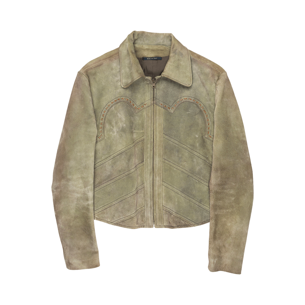 Buy Vintage Gucci by Tom Ford Sample Western Leather Jacket 'Beige' - 0047  1SS040305TFWJ BEIG | GOAT UK
