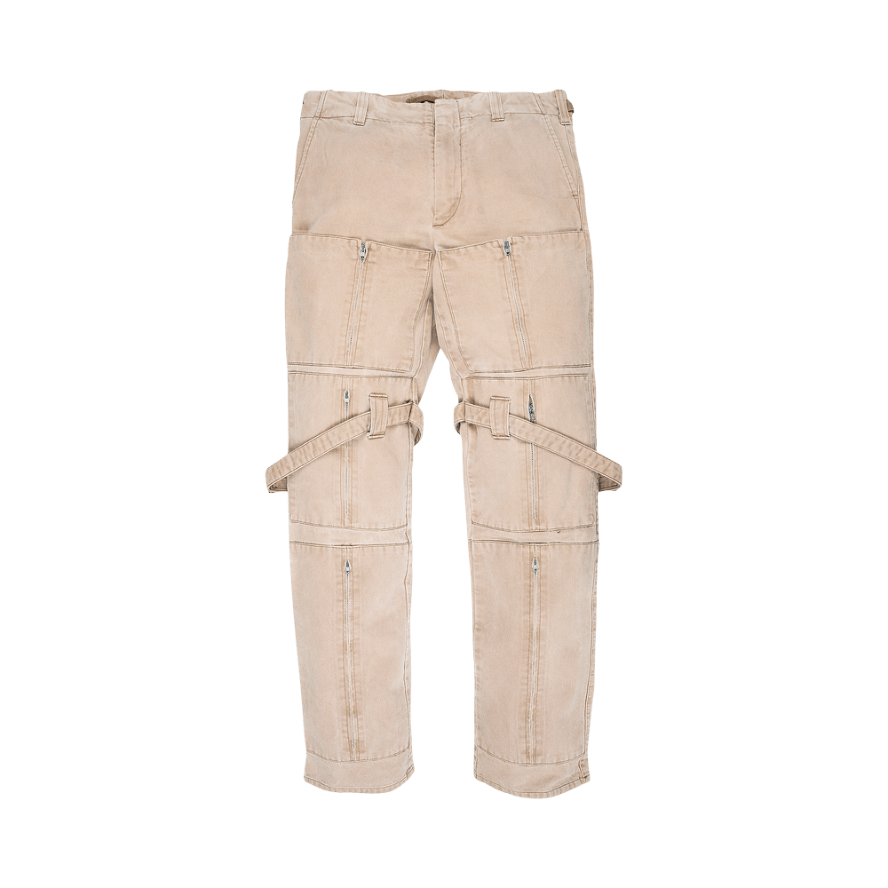 Buy Vintage Helmut Lang Zipper Cargo Pants 'Cream' - 0600
