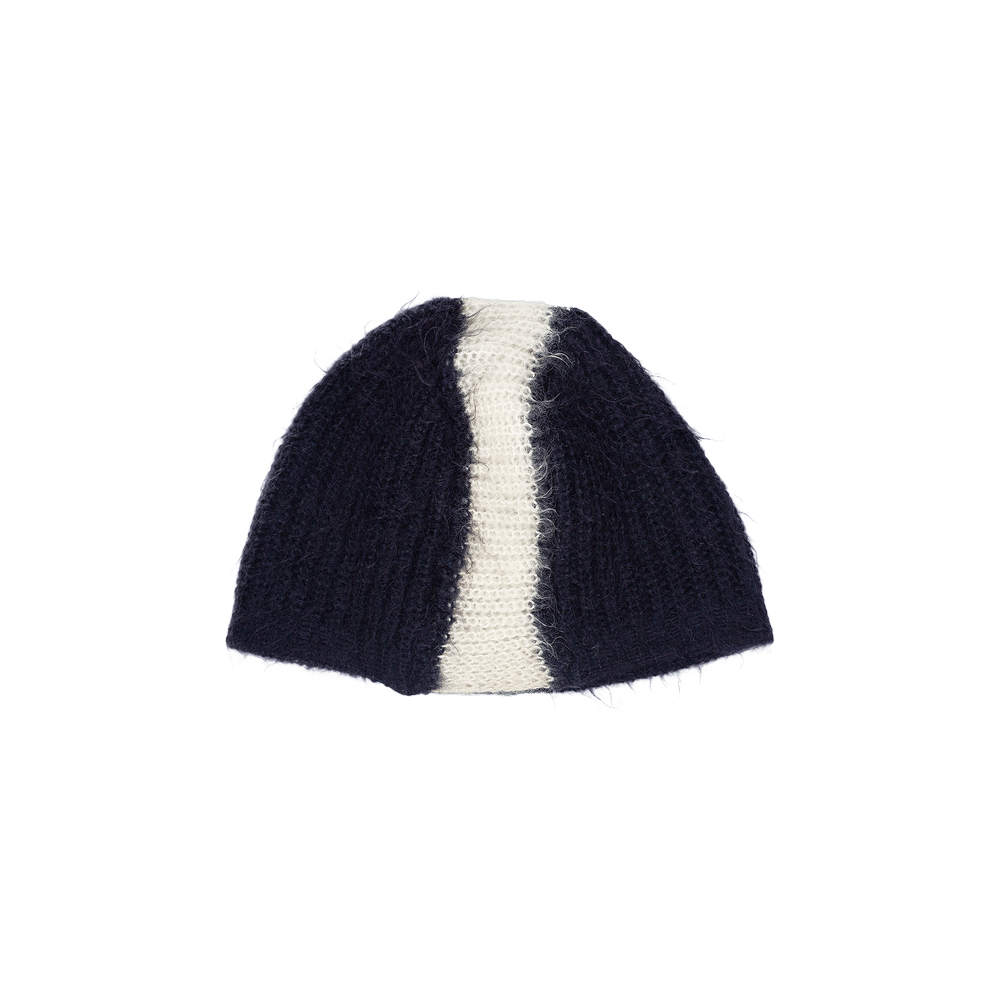 Pre-Owned Prada Vintage Mohair Beanie 'Black/Cream' | GOAT