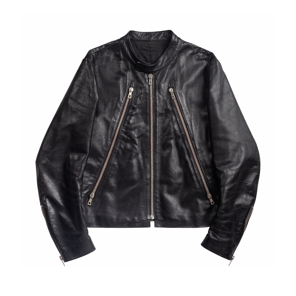 Margiela 5 zip leather jacket discount