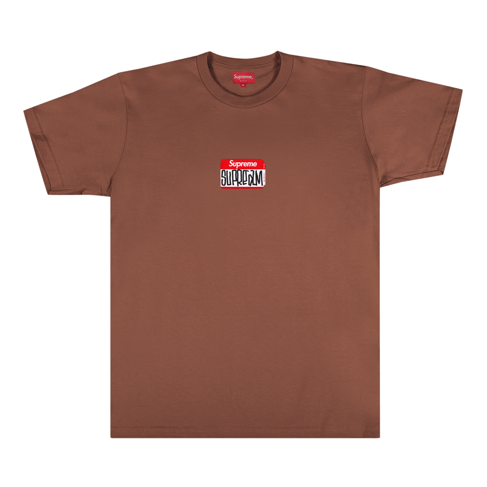 Supreme Gonz Nametag Shorts-Sleeve Top Brown
