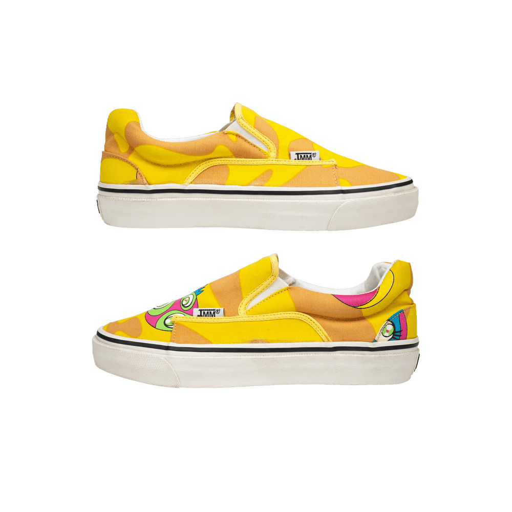 Solid yellow cheap slip on vans