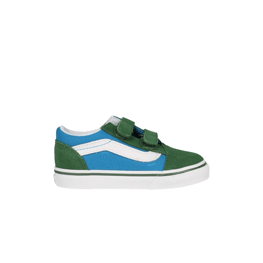 Vans Old Skool V Toddler 2 Tone - Mediterranean Blue Greener Pastures