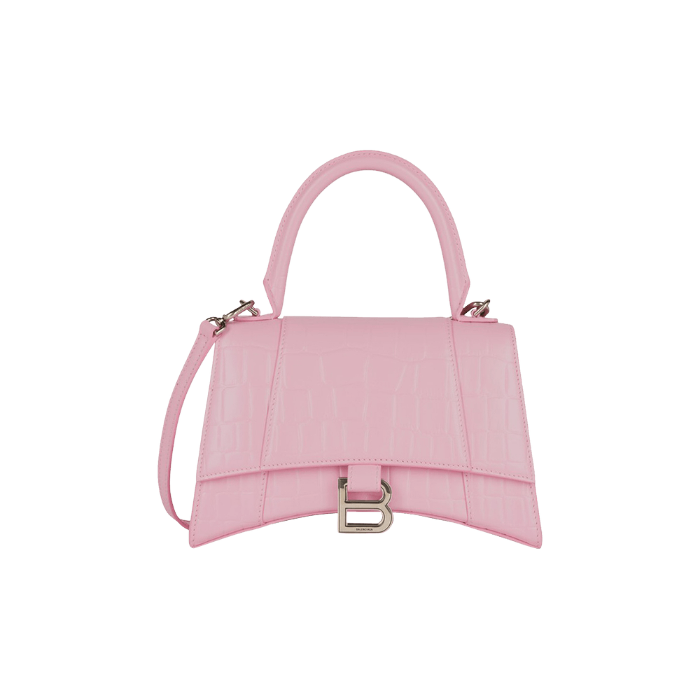 Hourglass S Bag - Balenciaga - Leather - Powder Pink