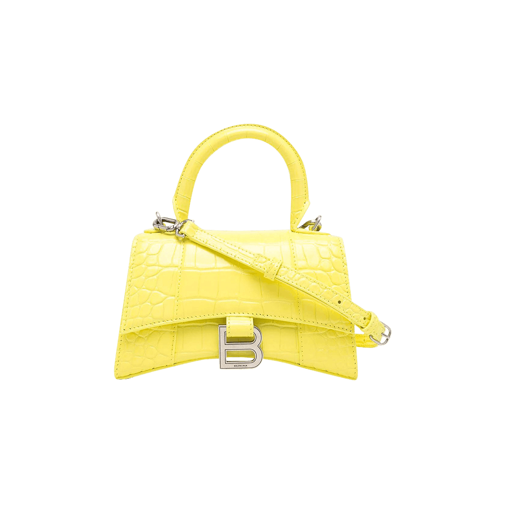 Womens Hourglass Metal Xs Handbag in Gold  Balenciaga US