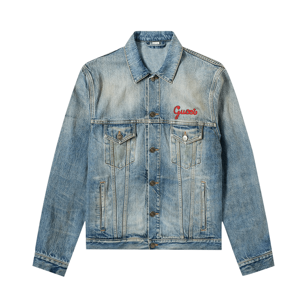 Buy Gucci Cat Denim Jacket 'Blue' - 631186 XDBGS 4452 | GOAT