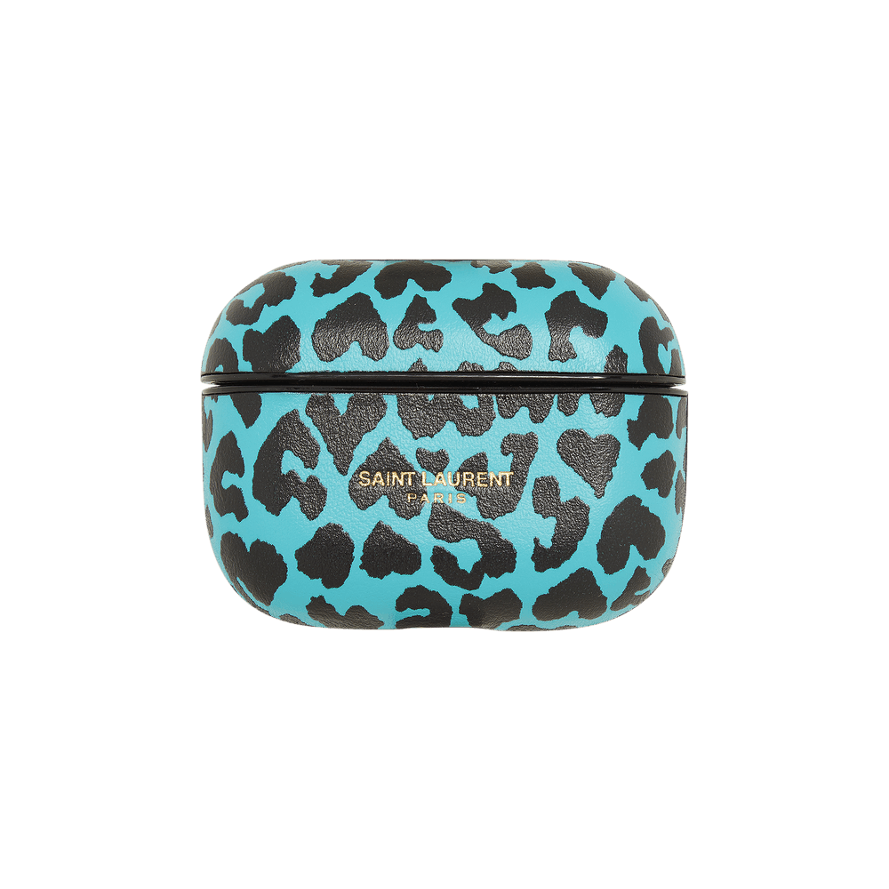 Buy Saint Laurent Leopard Print Airpods Pro Case 'Acqua/Nero