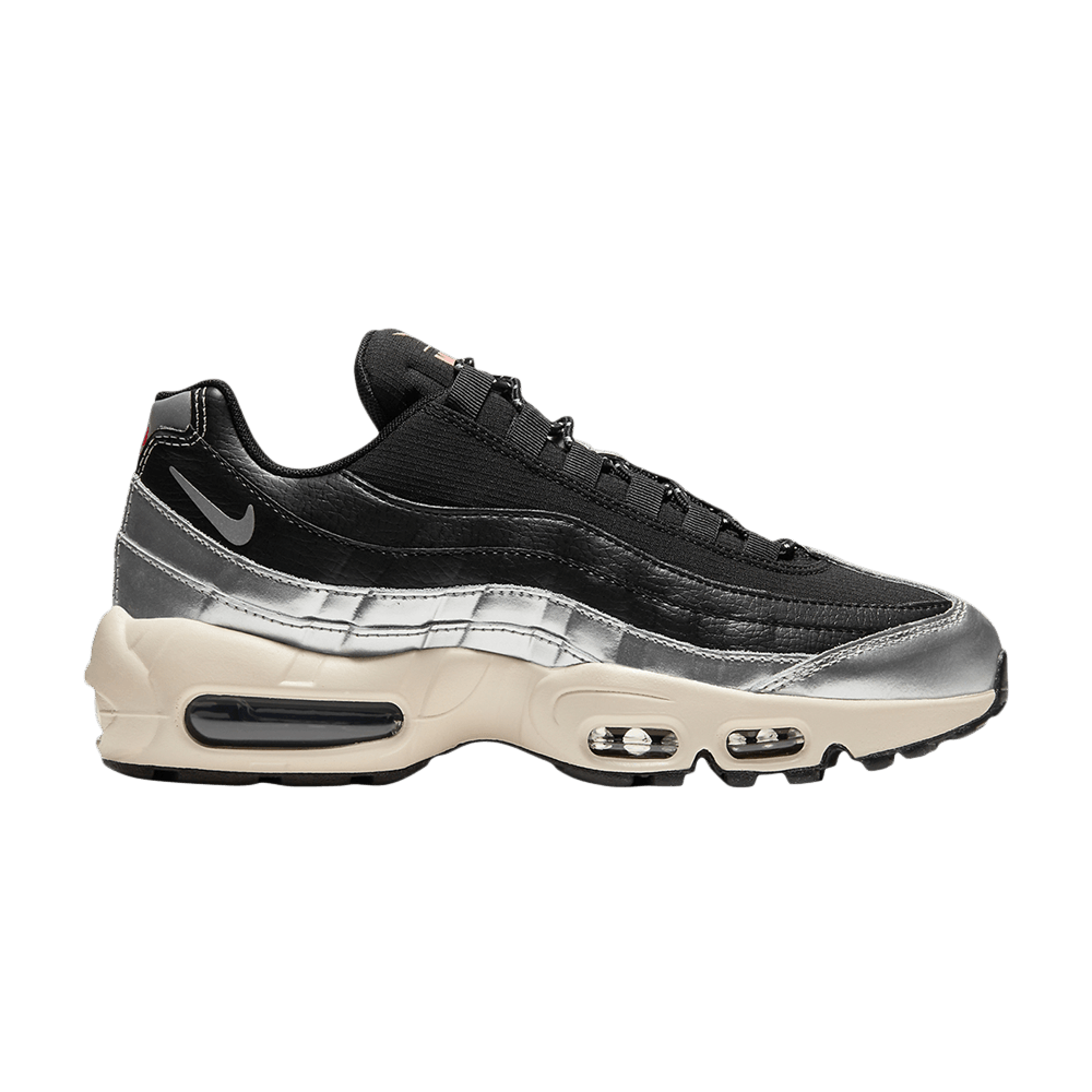Black and silver air max 95 best sale
