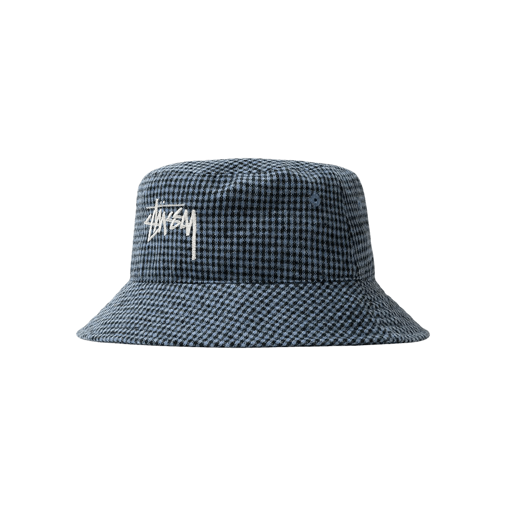 Stussy Wool Check Big Stock Bucket 