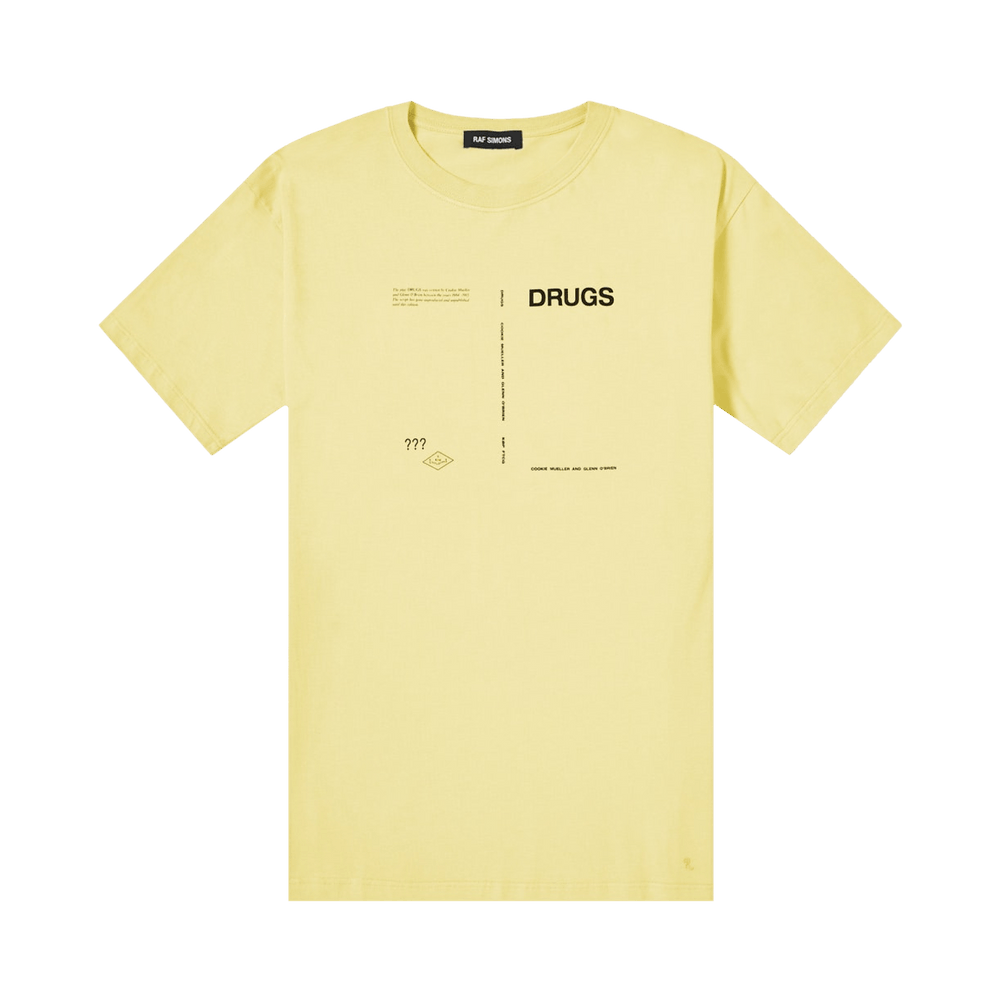 Buy Raf Simons Drugs T-Shirt 'Yellow' - 182 129 19003 00015