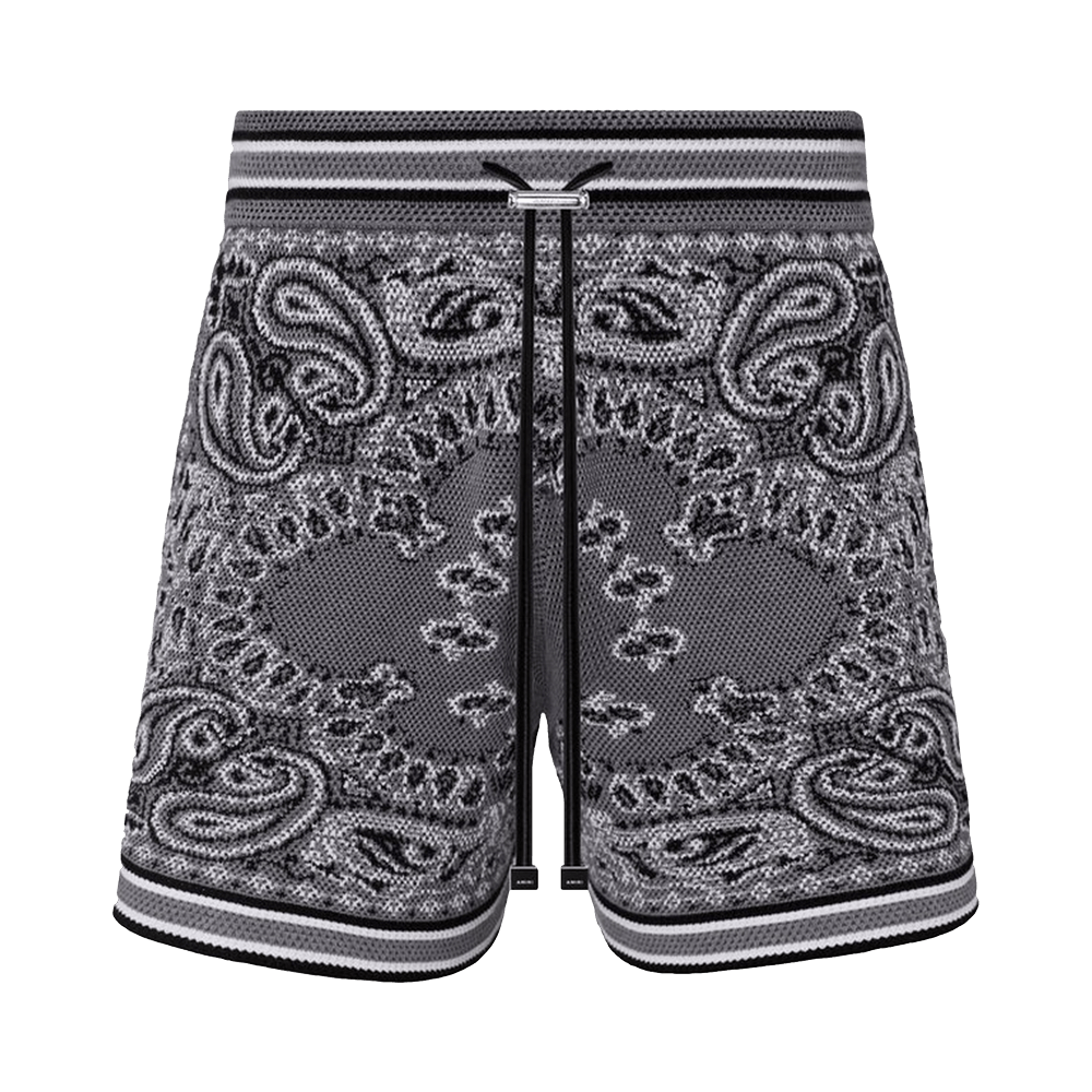 Buy Amiri Bandana B-Ball Shorts 'Grey' - MKB001 030 GREY | GOAT