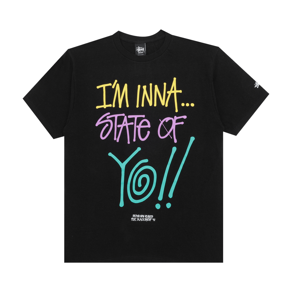 Buy Stussy State Of Yo!! Tee 'Black' - 3902371 BLAC | GOAT