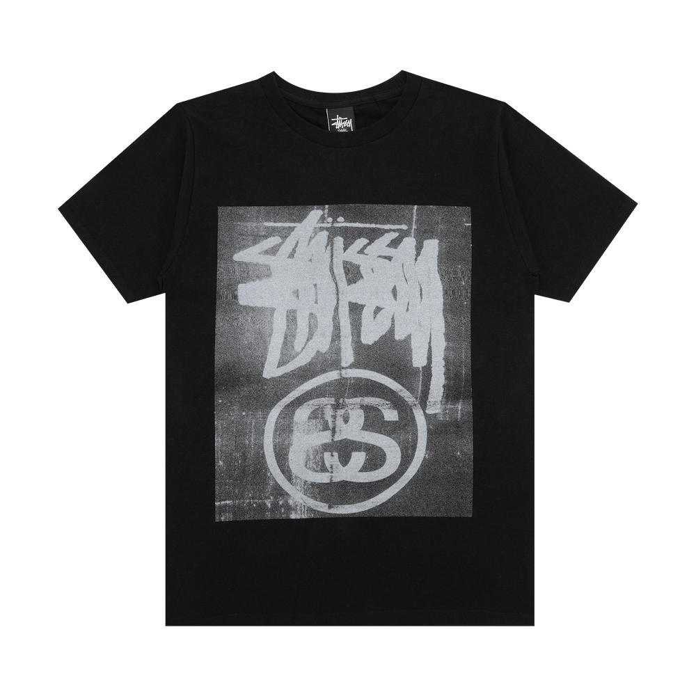 Buy Stussy Stock Link Blur Tee 'Black' - 1903110 BLAC | GOAT