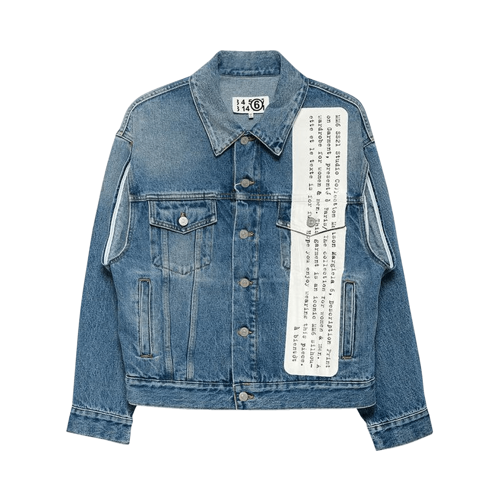 ジャケット Maison Margiela SI0BN0004 S54881 511 Jackets Blue Maison Margiela Oversized Denim Jacket in Blue Size IT 42