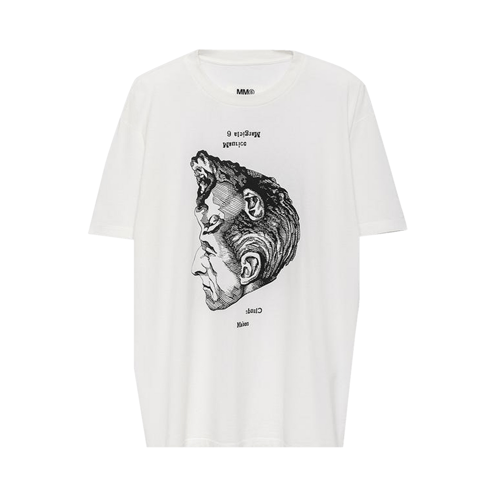 Buy MM6 Maison Margiela Face Print Cotton T-Shirt 'White