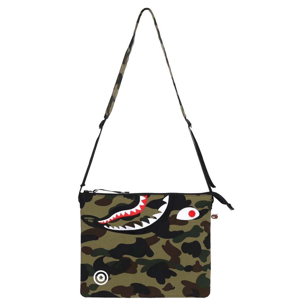 バッグ A Bathing Ape Shark Tiger Messenger Bag A BATHING APE® Kids 1st Camo Shark Mini Shoulder Bag | Bape