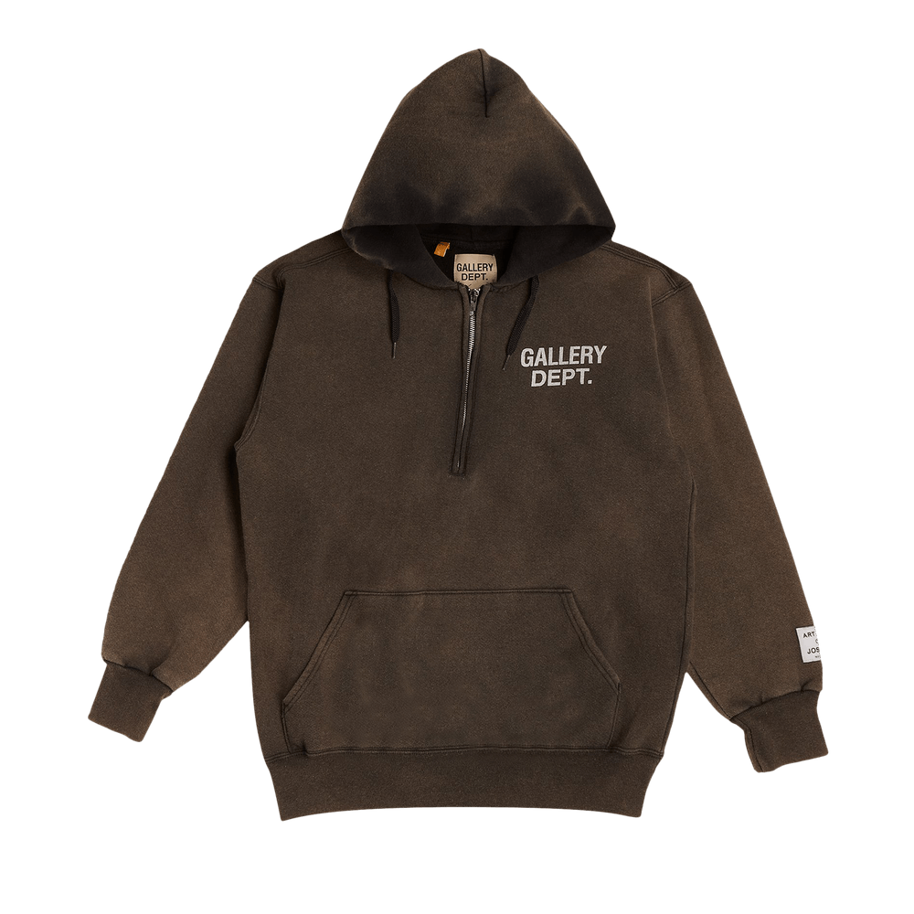 Buy Gallery Dept. Vintage Half-Zip Hoodie 'Washed Black' - VPU AWB121 WASH  | GOAT