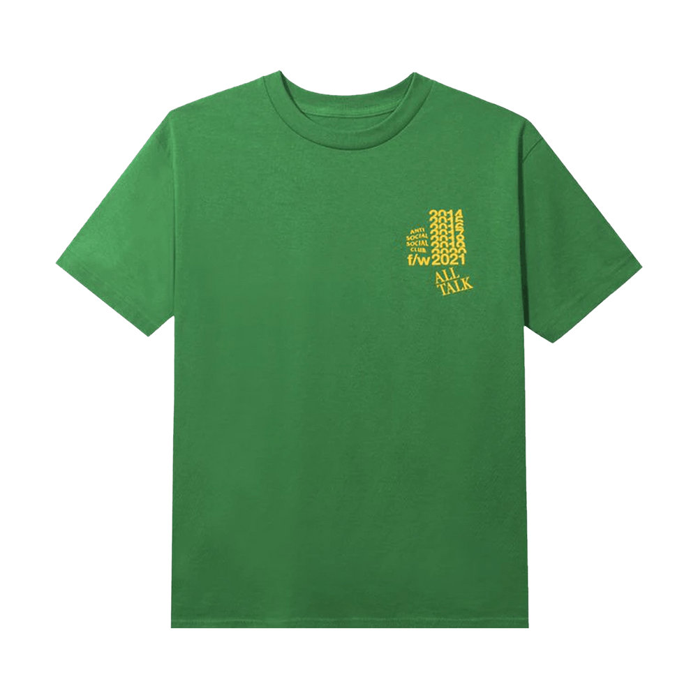Buy Anti Social Social Club All Talk On A Blog Tee 'Green