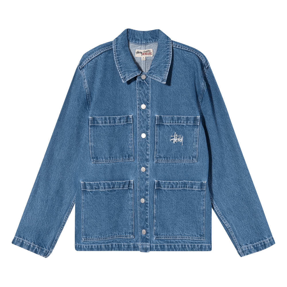 Buy Stussy Denim Chore Jacket 'Blue' - 115570 BLUE | GOAT