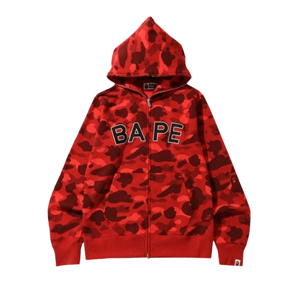 Buy BAPE Color Camo Full Zip Hoodie Red 1G30 115 005 RED GOAT UK