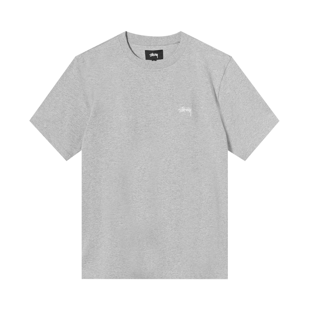 Buy Stussy Stock Logo Tee 'Grey Heather' - 1140241 GREY | GOAT