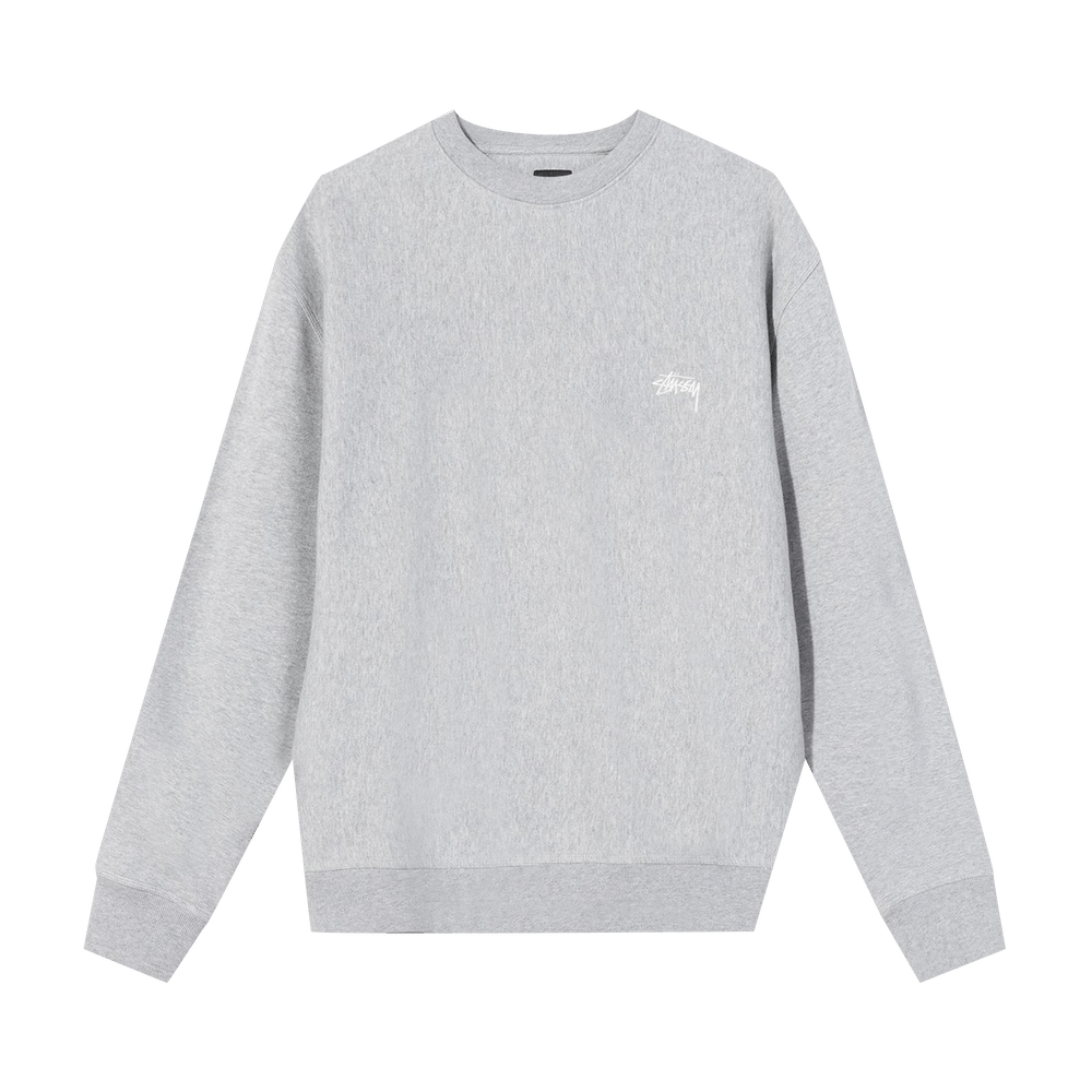 Stussy Stock Logo Crew Grey Heather Price in India | Culture Circle
