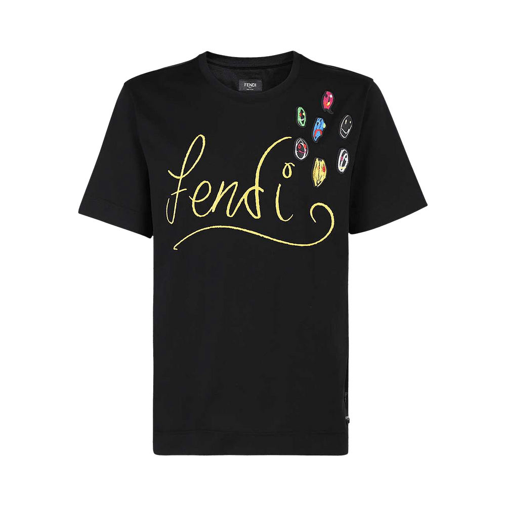 Buy Fendi x Noel Fielding Embroidered T-Shirt 'Nero/Giallo