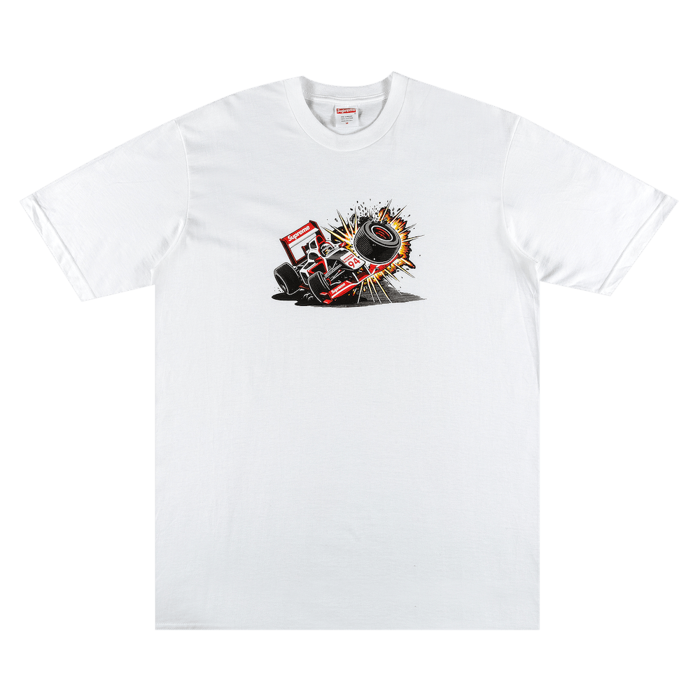 Supreme crash 2025 tee white