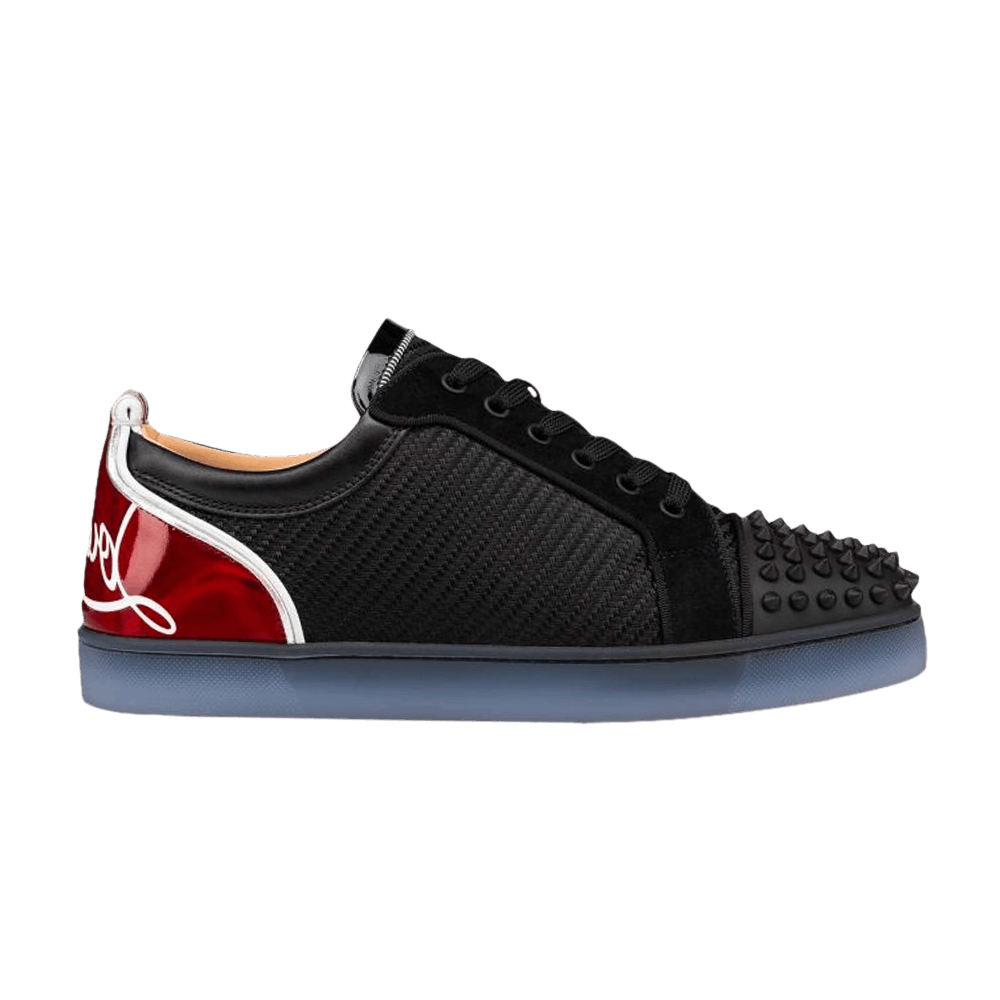 Buy Christian Louboutin Fun Louis Junior Spikes Low Version Black Red 3210366 H763 GOAT