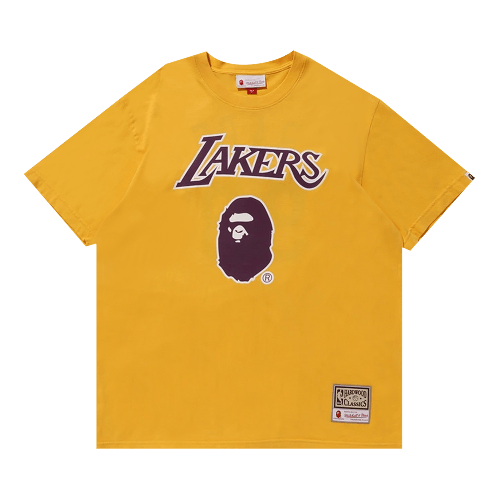 Bape x Mitchell＆Ness Los Angeles Lakers Jersey Tanktop Yellow